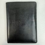 Genuine Leather Passport Holder Black Bifold Wallet Card ID Travel Wallet Photo 1