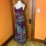 Feminine bright swirls summer maxi dress Purple Photo 4