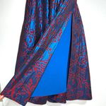 Anthropologie Anthro Maeve Pleated Shimmer Maxi Skirt Formal Red, Blue 2 Photo 8