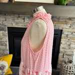 Pink Tie Neck Maxi Dress for Casual Resort Wear Size M Photo 7