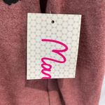 Maronie New  Animal Print Sweater Soft Knit Long Sleeve Top Dusty Rose Photo 14