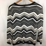 White House | Black Market White House Chevron Print Hook Close Cropped Long Sleeve Knit Cardigan M Photo 1