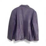 Alfani  Genuine Leather Women Full Zip Purple Jacket Sz L Photo 1