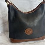 Dooney & Bourke Vtg Large Hobo Black Leather Bag shoulder Purse Photo 1