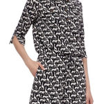 Diane Von Furstenberg Diane Von Furstenburg Opal Jungle Animal Print Silk Button Front‎ Romper Size 6 Photo 0