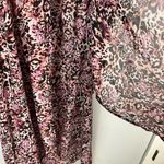 Torrid maxi burgundy leopard animal print sheer chiffon coverup kimono size 1/2 Photo 6