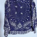 Sandro  Navy Bandana Print Crop Top size 1 silk Photo 2