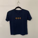 Brandy Melville  navy poppy baby tee Photo 1