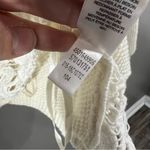 Chico's Chico’s womens XLarge 3 ivory white Lainey Lace zip up crew neck cardigan Photo 6