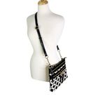 Spartina 449  Linen and Leather May River Onyx Crossbody Bag Black Cream Photo 3