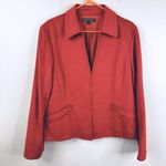 Lafayette 148  Blazer Womens 14 Burnt Orange Wool Angora Business Casual Jacket Photo 0