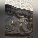 American Eagle Outfitters Mom Straight Black High Rise Distressed Jeans Photo 4