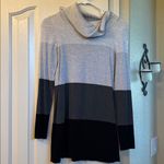 INC  Colorblock Turtleneck Zipper Sweater Dress Photo 1
