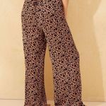 Shade & Shore Leopard Print Ruffle Waist Cover Up Swim Pants  Brown Large Photo 5
