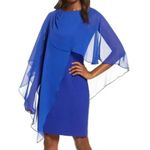 Eliza J New!  Chiffon Cape Draped Sleeveless Sheath‎ Evening Dress Photo 1