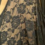 Iris  sleeveless black shrug with lace back panel woman’s medium Photo 6
