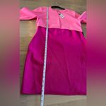 EXPRESS Body Contour Long Sleeve Color Block Cutout Mini Sweater Dress pink sz L Photo 7