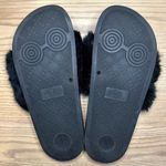 Steve Madden Black Faux Fur Shimmer Embellished Star Slide Sandals Photo 5