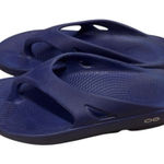 OOFOS OOriginal Recovery Sandal Flip Flops Navy Comfort Summer US Men 7 Women 9 Blue Photo 0