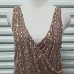 Free People Your Twisted Tank Top Womens Size Small Beige Print Sleeveless Wrap Photo 7