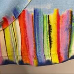 DANIELA CORTE REVOLVE Watercolor Bodycon Dress Womens Size Medium Coastal Unique White Photo 6