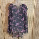 Victoria's Secret Vintage Gold Label Sheer Floral Paisley Peasant Blouse M/L Photo 10