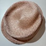Christine Original New York Straw Cloche Hat Pink Ribbon Accent Photo 4