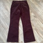 Mango  Suede Burgundy Flare Pants Sz 6 Photo 6