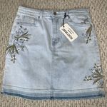 Velvet Heart Embroidered  Denim April Pencil Skirt Photo 0