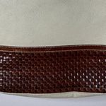 Vintage BALLY Large Ivory/Brown Leather Shoulder Bag Photo 1