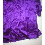 Juicy Couture New  Dress Short Womens S Silk Purple Black Gold Buttons Keyhole Photo 6
