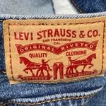 Levi's  Women's Blue Frayed Raw Hem Super Low Bootcut Flared Denim Jeans Pants 30 Photo 3