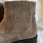 Aquatalia Suede Grey Taupe Leather Oribella Zip Up Chelsea Boot Photo 3
