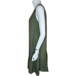 AGB Dress Womens Small Olive Green Shift Dress Lined Sleeveless Ruffle Necklace Photo 1