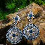 Bohemian Chic Geometric Dangle Statement Earrings – Vintage Style Photo 0