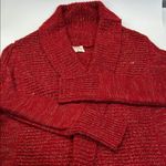 Ambiance Red Knit Cardigan Photo 2