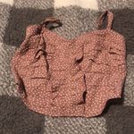 Abercrombie & Fitch  Women’s Mauve/white dot Crop Top Size Small Photo 1