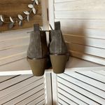 White Mountain  Leather Wedge Booties Gray Photo 4