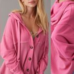 American Eagle  Big Hug Hooded Shacket Pink Photo 0