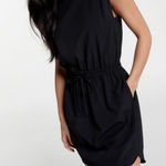 CALIA Women's Dolphin Hem Extended Shoulder Dress size L black Size L Photo 0