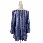 Lee 1X Blue Layer Hem Blue White Top Blouse Photo 1