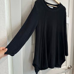 Nicole Alexander‎ Black Cotton Knit Long Sleeve Tunic Size S/M Size M Photo 0