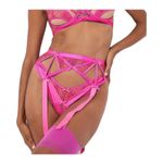 For Love & Lemons Soutache Lace Garter Belt Hot Pink Size XXS New Photo 6