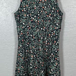 Title Nine Women M Navy Blue Floral Surefire Dress Built in Bra Pockets Granola Photo 0