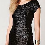 Free People Backstage Fever Black Sequin Mini Dress Size XXS Photo 0
