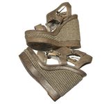 Arena Belenciaga Paris Gray Leather Sandal Woven Design Wedge Sandal EU 40/US 9 Photo 6