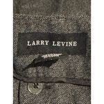 Larry Levine High-Waisted Wide Leg Trousers Size 10 Dark Gray Herringbone Photo 3