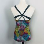 Soybu  Multicolored Geometric Built in Bra Strappy Yoga Tank Top Small Photo 5