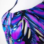 Perception New York peacock print empire waist scoop neck dress, 10 Purple Photo 14