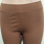 PINK - Victoria's Secret PINK Victoria Secret brown leggings flared at bottom woman size MEDIUM Photo 1